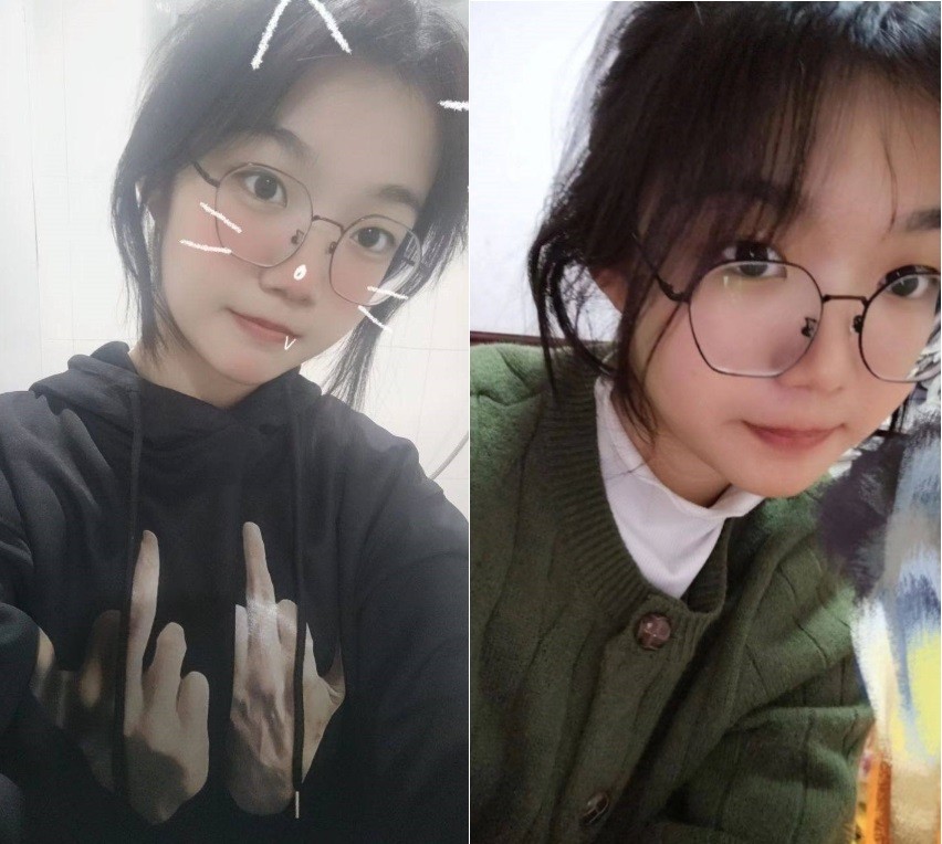 Nữ sinh kính cận cùng bạn hôn hít